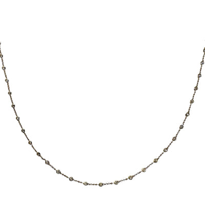 Lab Diamond Bezel Station Necklace
