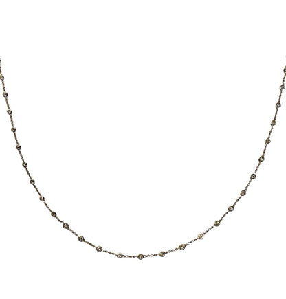 Lab Diamond Bezel Station Necklace