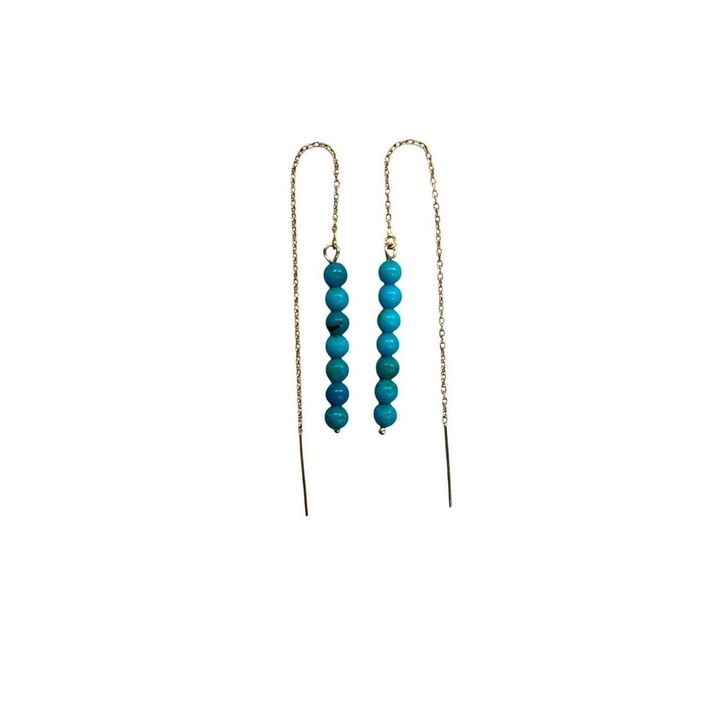 Turquoise Chain Threader Earrings