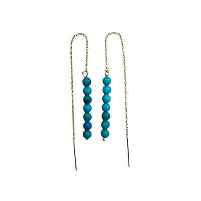 Turquoise Chain Threader Earrings