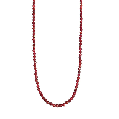 Graduated Ruby Beaded Necklace
