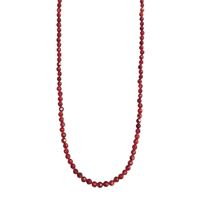 Graduated Ruby Beaded Necklace