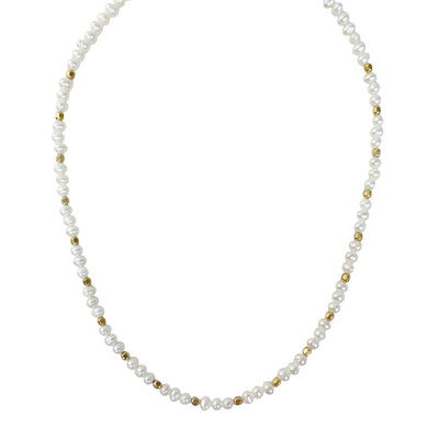 Pearl & Gold Bead Necklace