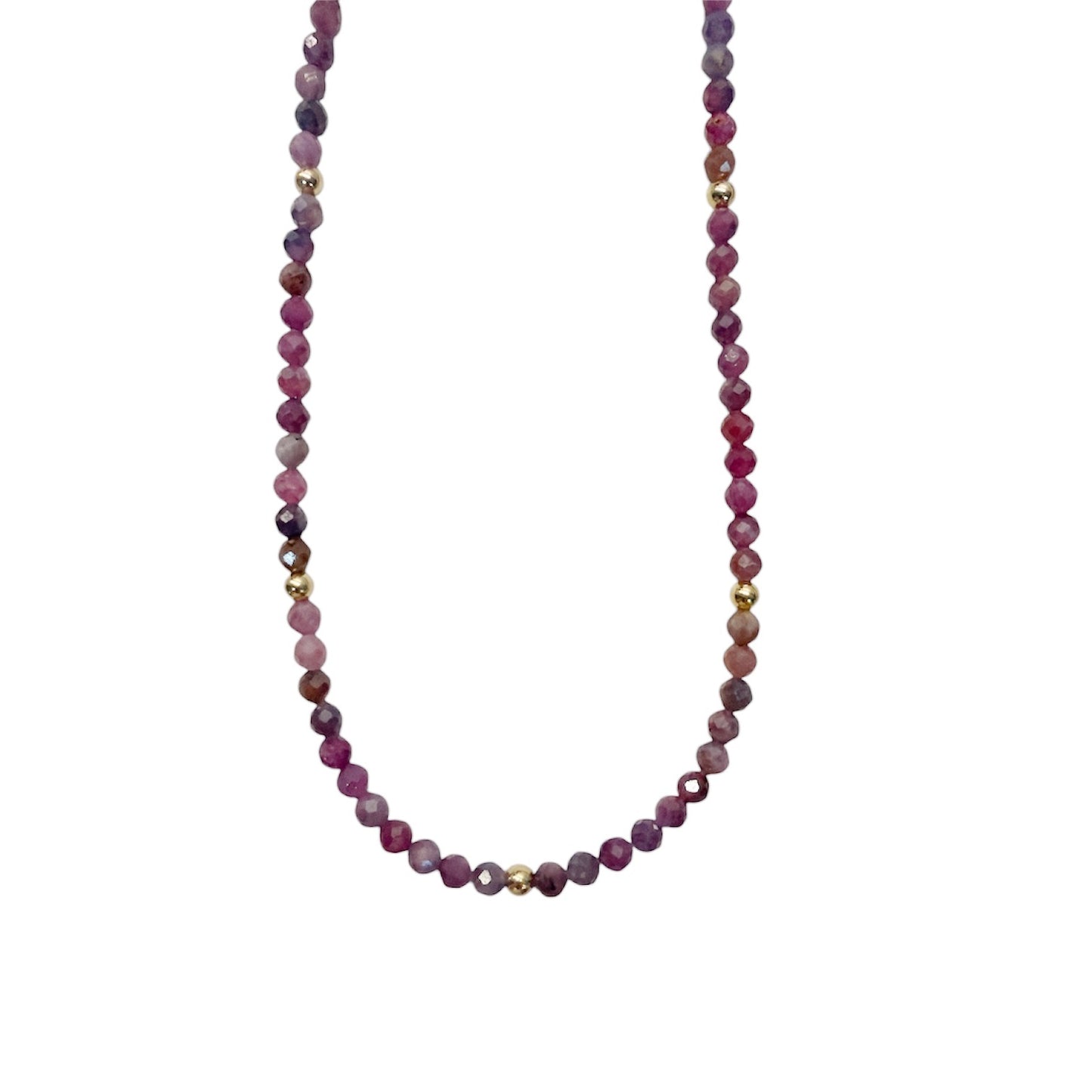 Ruby Beaded Necklace