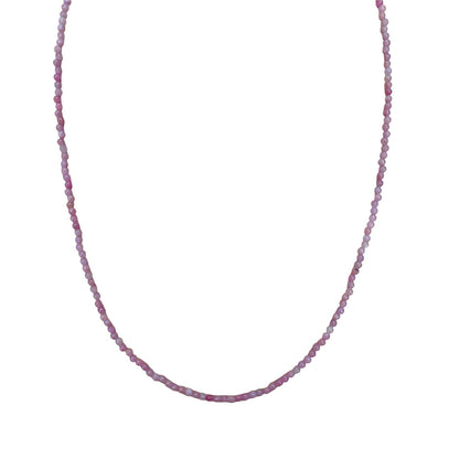 Pink Ruby Beaded Necklace
