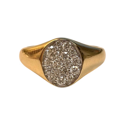Pave Diamond Gold Ring