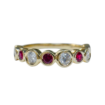 Lab Grown Diamond and Ruby Anniversary Ring