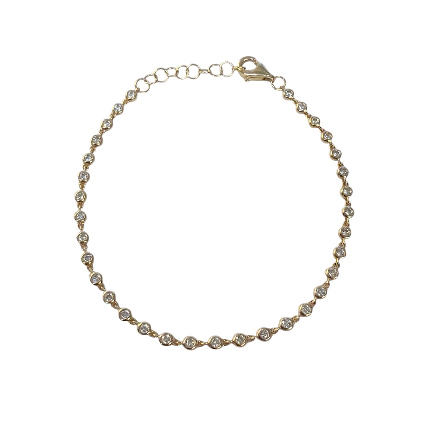 Bezel Set Diamond Tennis Bracelet