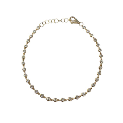 Bezel Set Diamond Tennis Bracelet