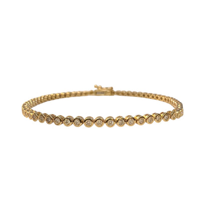 Bezel Set Diamond Tennis Bracelet