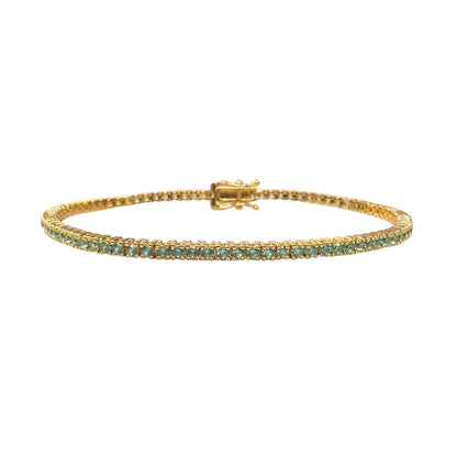 Lab Grown Paraiba Tourmaline Tennis Bracelet