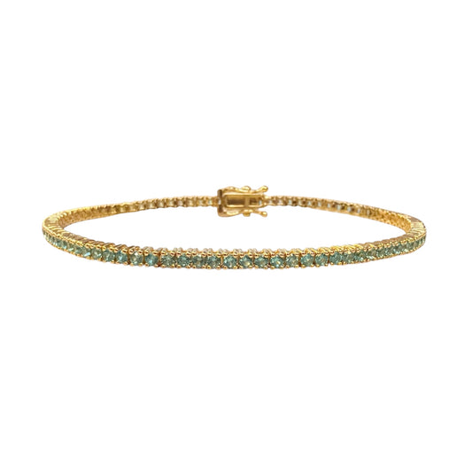 Lab Grown Paraiba Tourmaline Tennis Bracelet