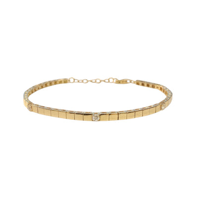 Diamond Station Tile Bracelet