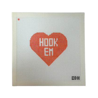Hook Em Needlepoint Canvas