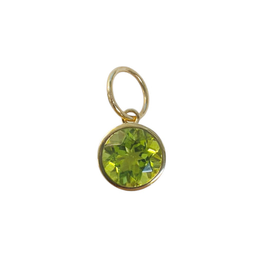 Round Peridot Charm