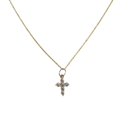 Mini Diamond Cross Necklace