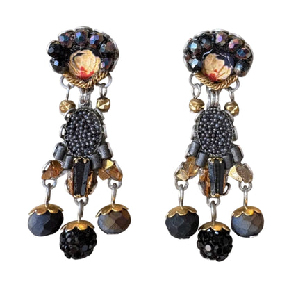 Obsidian Night Earrings