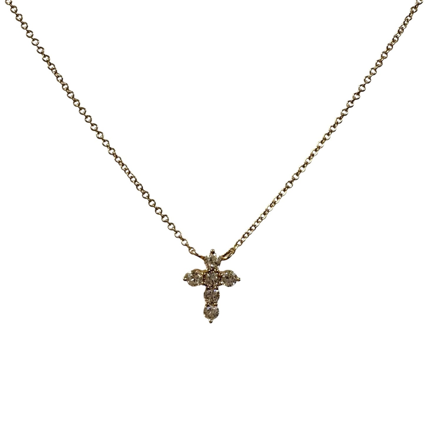 Mini Cross Diamond Necklace