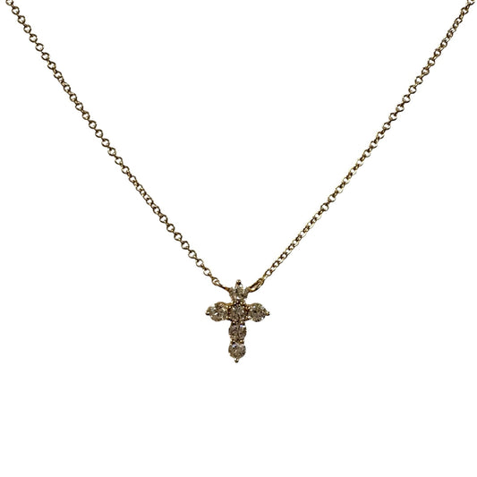 Mini Cross Diamond Necklace