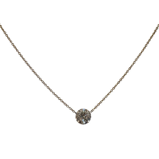 Round Drilled Lab Diamond Necklace
