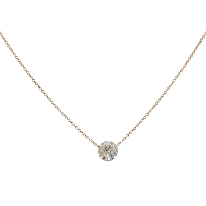 Round Drilled Lab Diamond Necklace