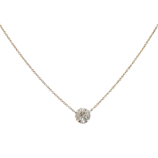 Round Drilled Lab Diamond Necklace
