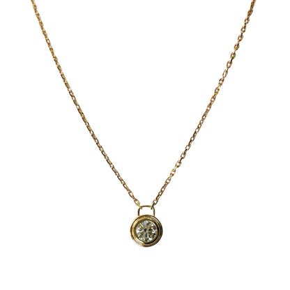 Wide Bezel Set Lab Grown Diamond Necklace