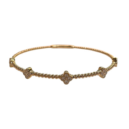 Milgrain Quad Diamond Flex Bracelet
