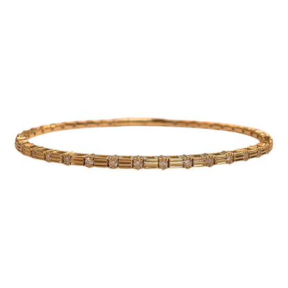Alternating Diamond Bar Flex Bracelet