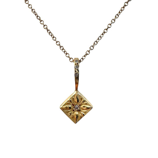 To Bless Gold Pendant Necklace with Diamond