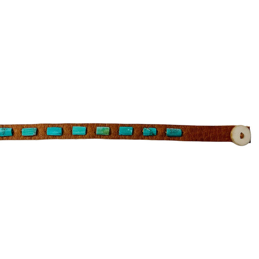 Turquoise Leather Bracelet