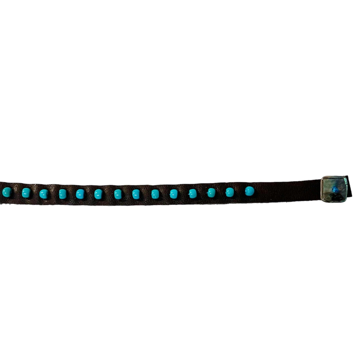 Turquoise Chocolate Leather Bracelet