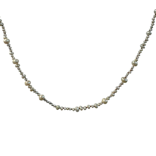 Mixed Pearl Knotted Necklace
