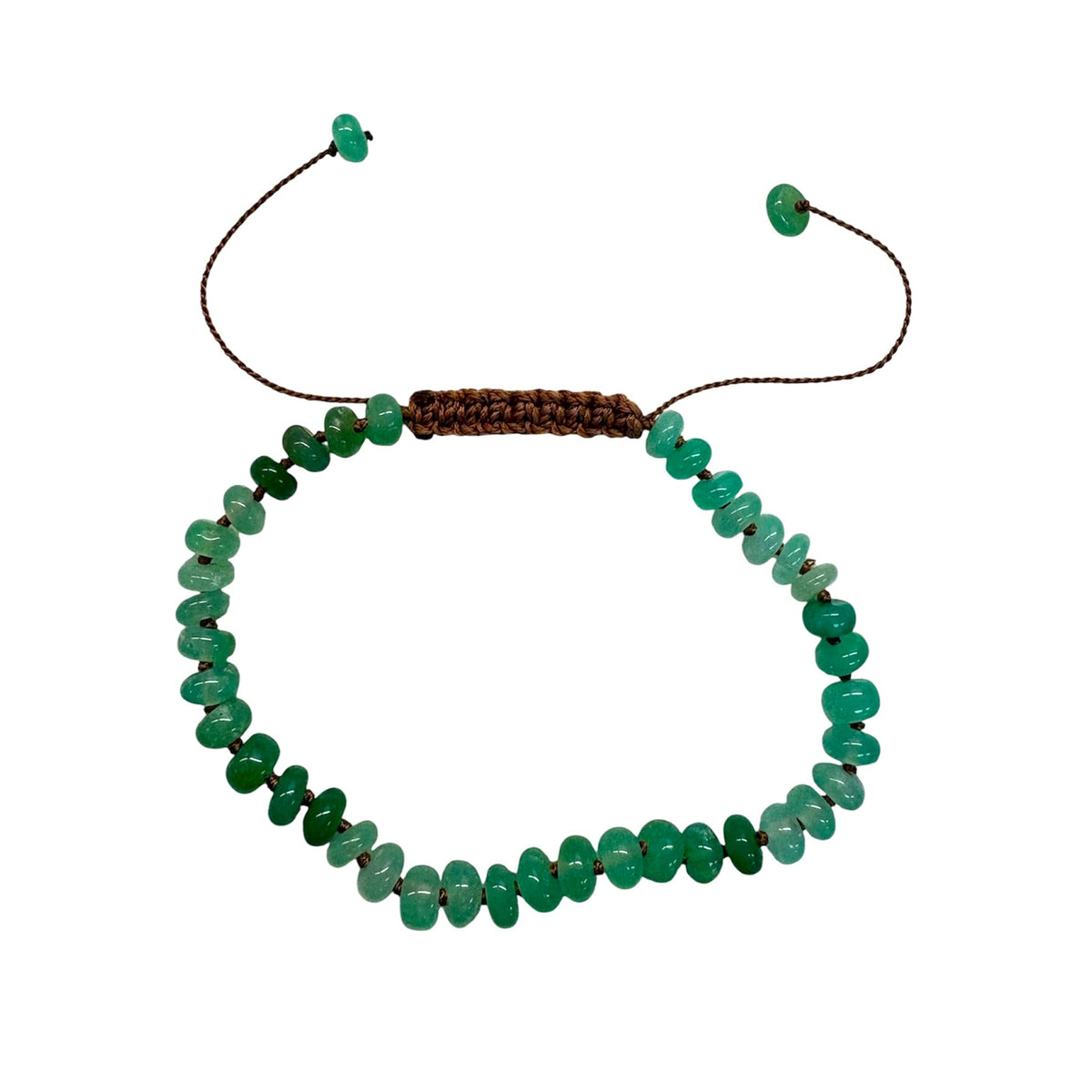 Chrysoprase Adjustable Knotted Bracelet