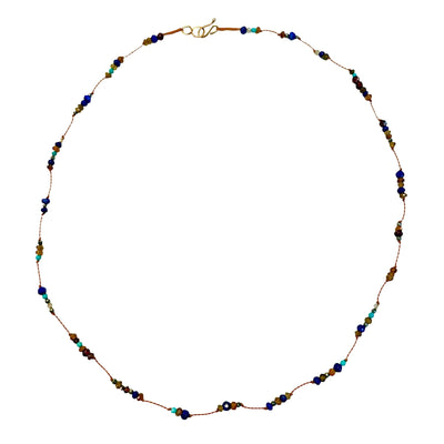 Mixed Gemstone Knotted Necklace