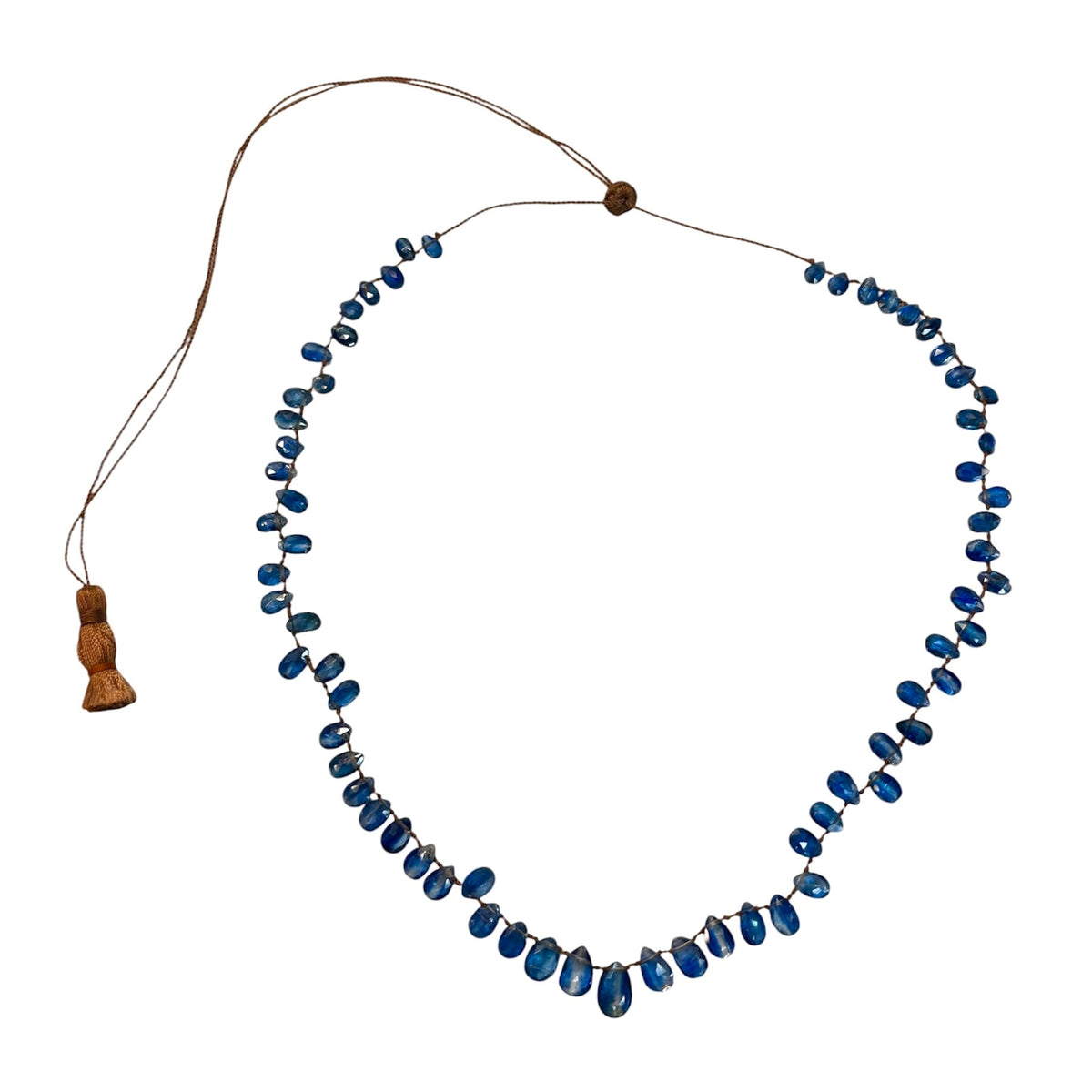 Kyanite Adjustable Knotted Necklace
