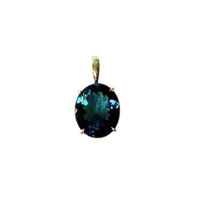 Oval London Blue Topaz Pendant