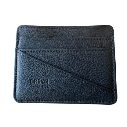 Navy Pebble Grain Yosemite Card Case