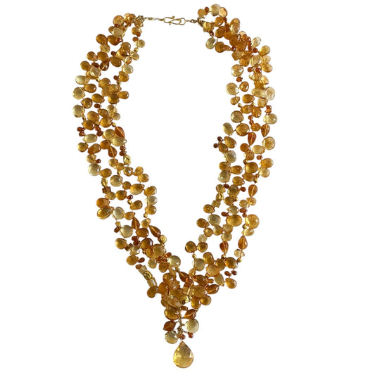 Multi-Strand Citrine Necklace