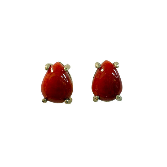 Red Coral Studs