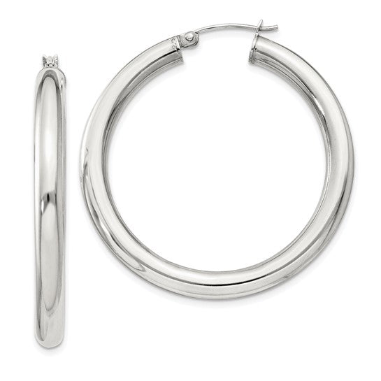 42mm Sterling Silver Hoop Earrings