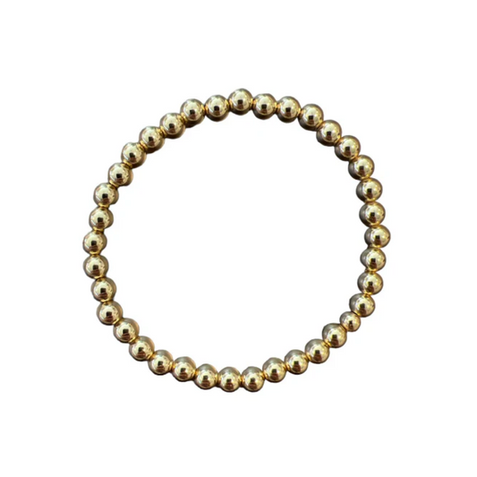 5mm Gold Bead Stretch Bracelet