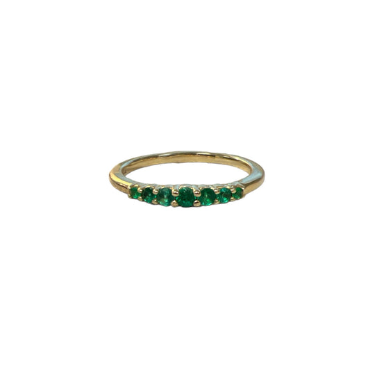 Graduated Five Stone Emerald Ring