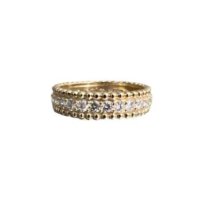 Diamond and Ball Band Ring