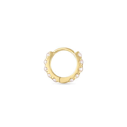 Single Pearl Eternity Hoop