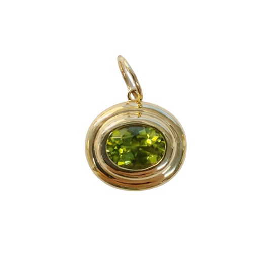 Bezel Set Peridot Charm