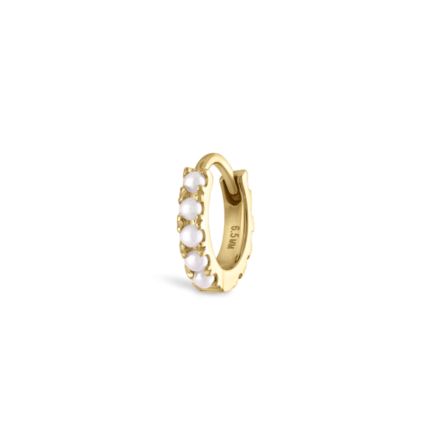 Single Pearl Eternity Hoop