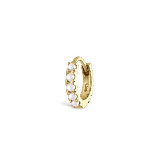 Single Pearl Eternity Hoop