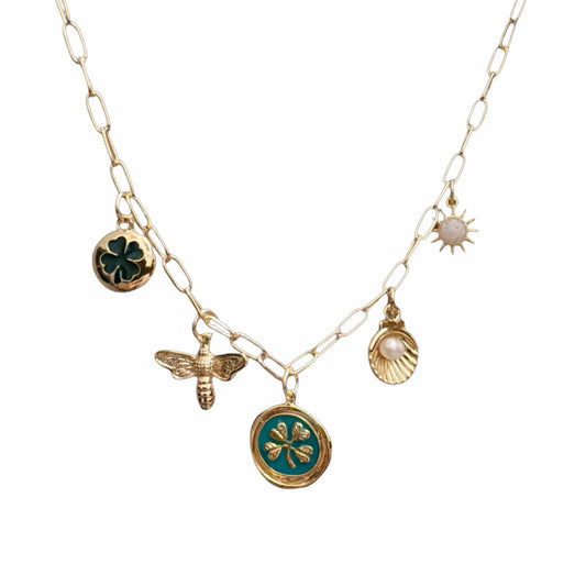 Paperclip Chain Charm Necklace