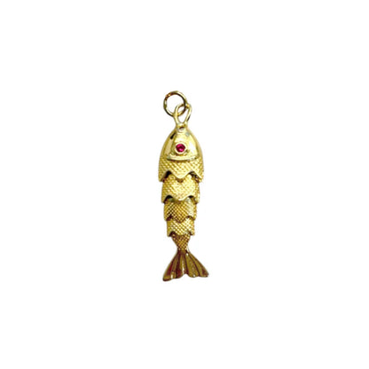 Gold Fish Necklace Charm